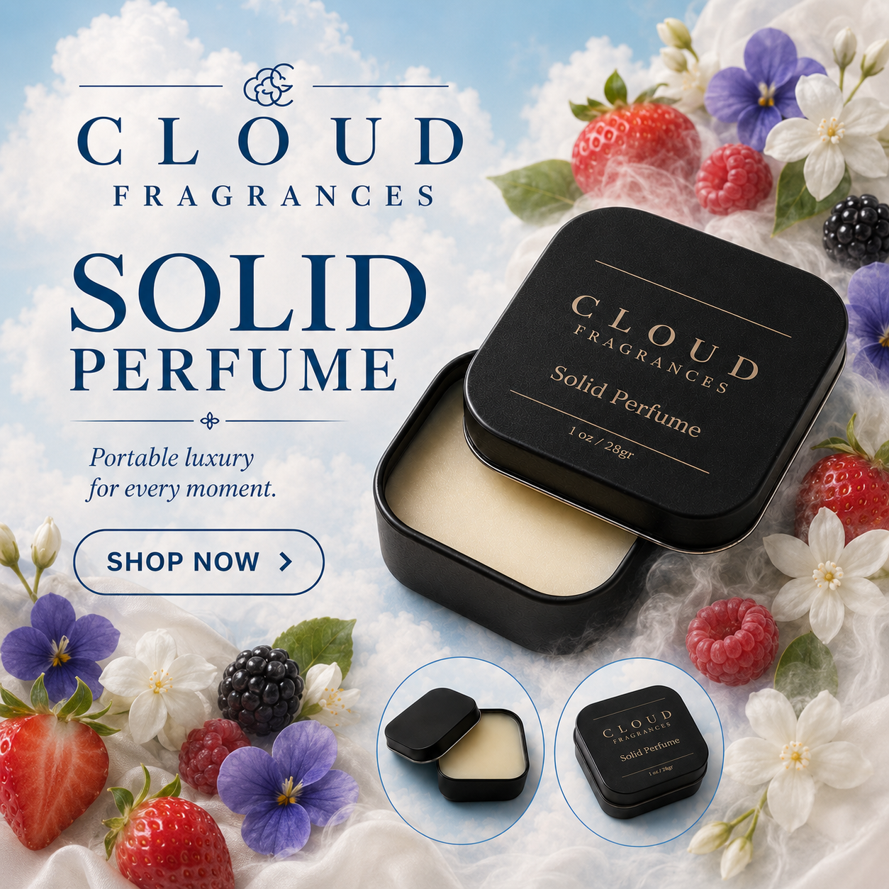 Solid perfume strong and long-lasting - Luxury Perfume Scents - 1 oz